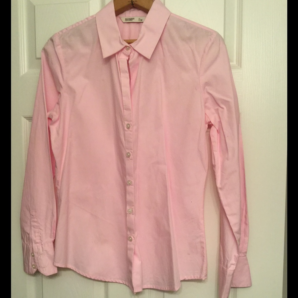 Classic Button-Down Women's Shirt by in Light Pink